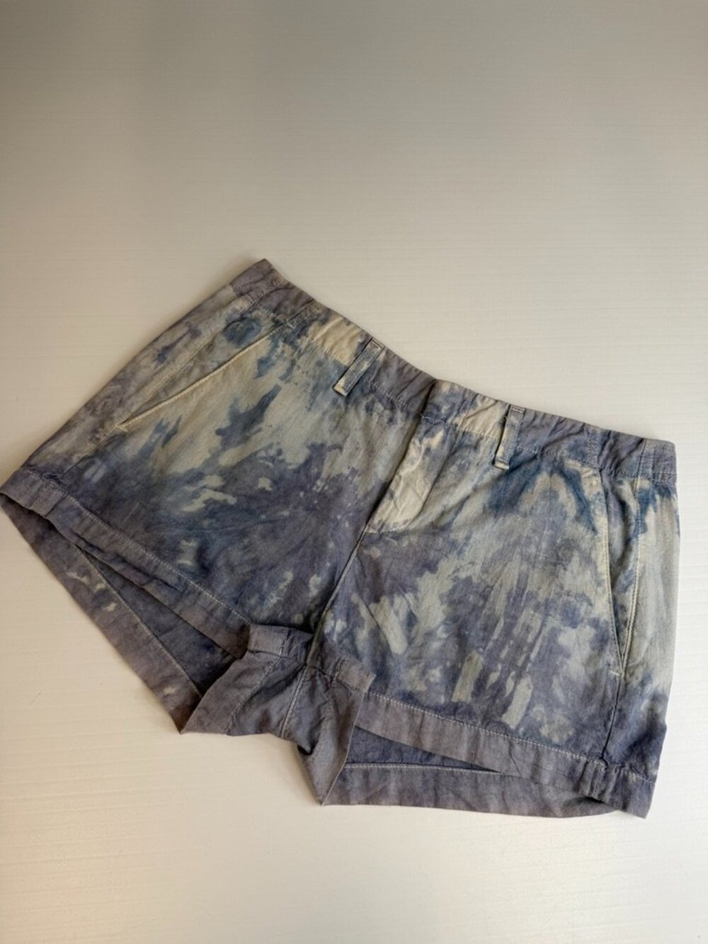 Rag & Bone Short Women 27 Denim Jean Tie Dye 32x2 Cotton USA Holiday Party Nw